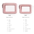thumbnail image 3 of Set organizador de bolsas de maquillaje Aveniee, transparente, de viaje, color rosa, 3 of 6