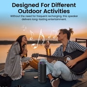 Portable Bluetooth Speaker, Bluetooth 5.4 Wireless Speaker, IPX7 Waterproof Outdoor Speaker with RGB Party Lights, 20W Stereo Sound, 20H Playtime, TWS Pairing for Camping, Beach, Home Party