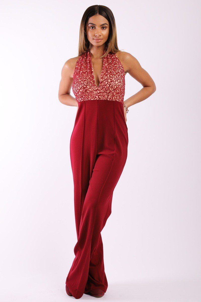 halter top jumpsuits