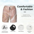 thumbnail image 5 of Balery Rose Gold Glitter Splatter Mens Swim Trunks Swim Shorts for Men Quick Dry Inseam Beach Shorts with Compression Liner Pocket-3X-Large, 5 of 9
