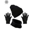 thumbnail image 3 of Luxtrada 3 Piece Winter Beanie Hat Touchscreen Gloves Scarf Warm Set for Men Women, 3 of 8