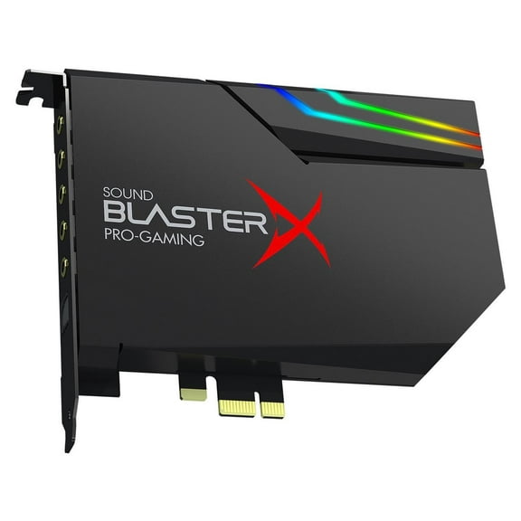 Creative Sound BlasterX AE-5 Plus SABRE32-class Hi-res 32-bit/384 kHz PCIe Gaming Sound Card and DAC with Dolby Digital and DTS, Xamp Discrete Headphone Bi-amp, Up to 122dB SNR, RGB Lighting System