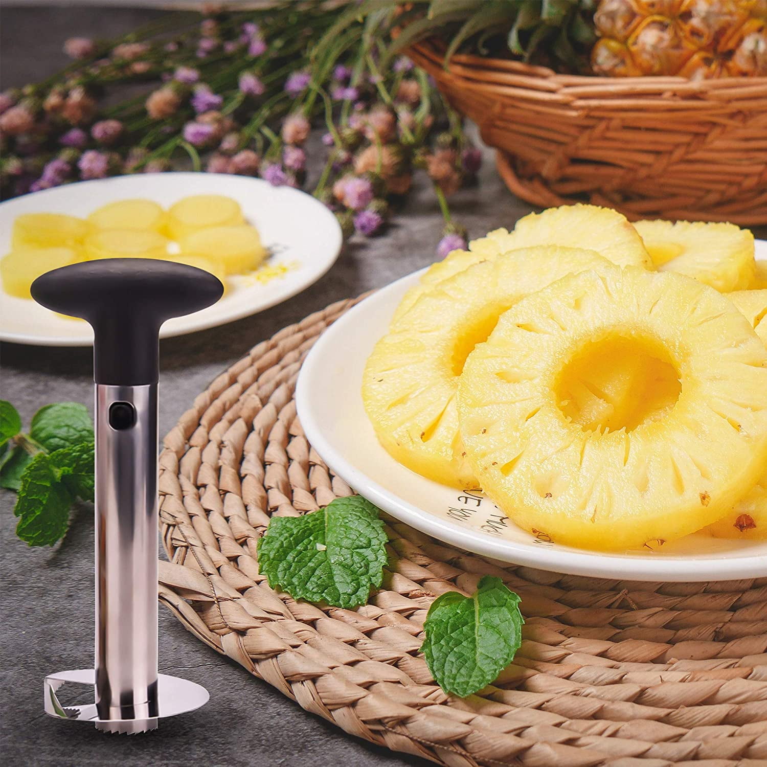 Coupe-ananas En Acier Inoxydable - Épluche, Découpe Et évide En Un Geste, Facile à Utiliser