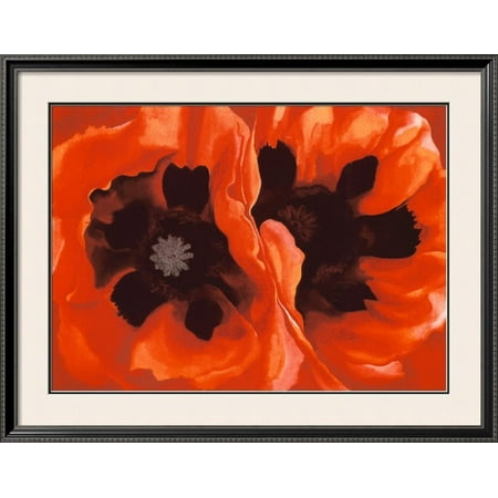 - Oriental Poppies, c.1928 Framed Art Print Wall Art By Georgia O'Keeffe - 38x38