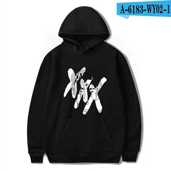 Hoodie Hip Hop Gothic Graphic Pullover Rapper XXXTentacion Casual Streetwear Unisex Sweatshirt S