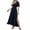 Navy, variant on Youmylove Womens Wedding Guest Dress 2025 Women's Elegant V Neck High Waist Long Maxi Dress Summer Pleated Sleeve Slit Ruched Dresses Corset Short Party Dresses