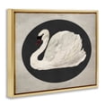 thumbnail image 3 of Stupell Industries Vintage Swan in Rounded Oval Animals Painting Gray Floater Framed Canvas Art Print Wall Art, 21 x 17, 3 of 9