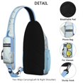 thumbnail image 3 of Crossbody Sling Backpack for Women Men Blue Whale Shark Fin Shoulder Sling Crossbody Casual Chest Bag for Travel Sports Running Hiking, 3 of 4