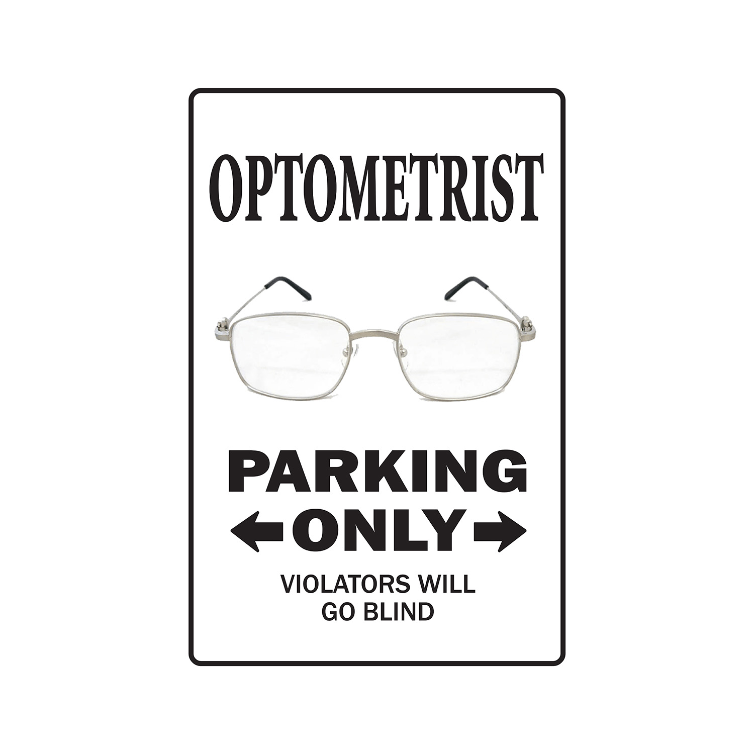 OPTOMETRIST Sign Or Decals parking eye dr glasses doctor contact lens