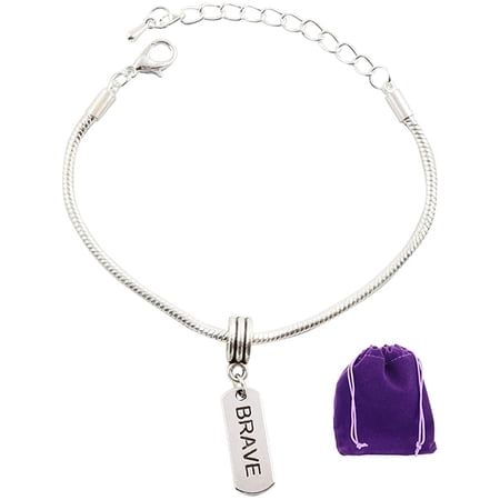 Brave Bracelet | Inspirational Snake Chain Charm Bracelet