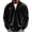Black, variant on Qualvora Mens Velour Quarter Zip Pullover, Long Sleeve Stand Collar Sweatshirt with Metal Zipper, Loose Fit Solid Color Top, Fall Winter Party Night Out Wear for Men