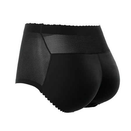 

Shapewear Butts Lifter Padded Pants Shaper Waist Tummy Control Padded Breathable Underwear XL Black Mid Waist