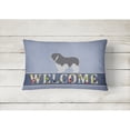 thumbnail image 2 of Carolines Treasures BB5536PW1216 Polish Lowland Sheepdog Dog Welcome Canvas Fabric Decorative Pillow, 12H x16W,, 2 of 3