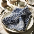 thumbnail image 3 of Vargottam White Leaves Print Cotton Muslin Napkins - Set of 12, 20-Inch, Luxurious Soft Cloth Napkins for Dining & Events, Absorbent, Washable & Tableware, 3 of 7
