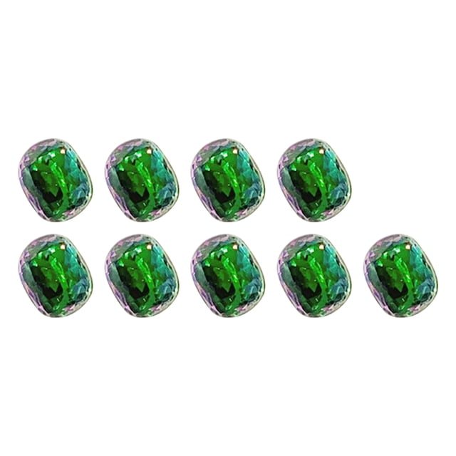 Paquete de 9 brocas K9 de color rosa y verde para uñas con forma de fondo puntiagudo, para decoración de uñas