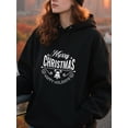 thumbnail image 3 of Festive Style Christmas Hoodie for Men Women, Holiday Pullover Hooded Sweatshirt, Cozy Cotton Poly Blend, Funny Winter Xmas Gift Outfit, 3 of 5