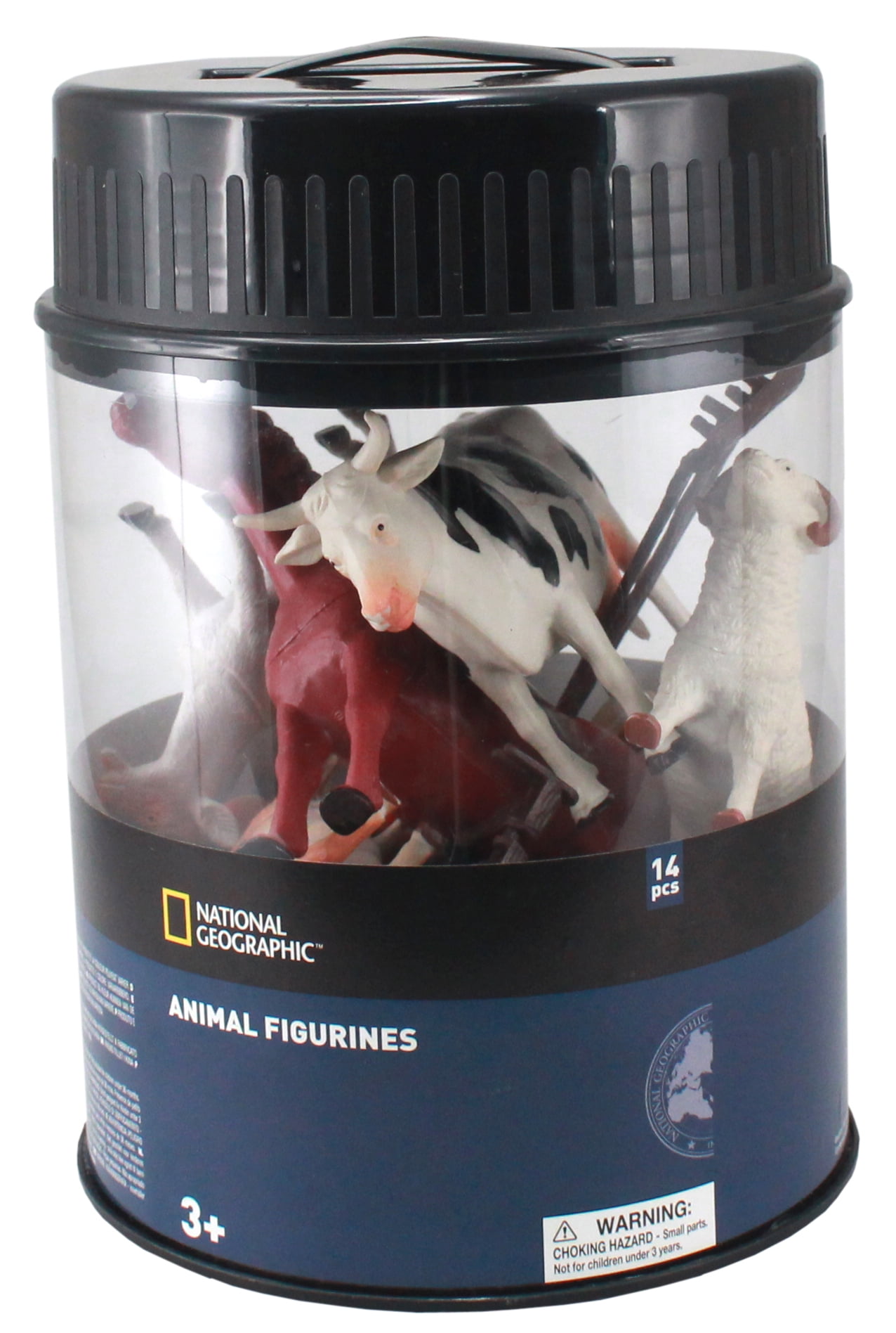 National Geographic Bucket of Farm Animals Figurines, 14 pieces