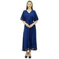 thumbnail image 1 of Bimba Robe Kaftan à Franges pour Femme, Manches Kimono, Longue Maxi, Couvre-Maillot, 1 of 6