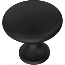 Liberty P42354C-FB 1 1/4" Garrett Mushroom Knob Flat Black Finish