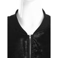 thumbnail image 5 of inhzoy Women's Bomber Jacket Lightweight Zip Up Casual Metallic Jacket Coat Outerwear Black M, 5 of 7