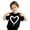 Black, variant on WAYUTE Girls Shirts Summer Short Sleeve Crew Neck Loose Fit Casual Tees with Cute Heart Print Breathable Comfort Daily Wear,White,Size 3 Y-4 Y