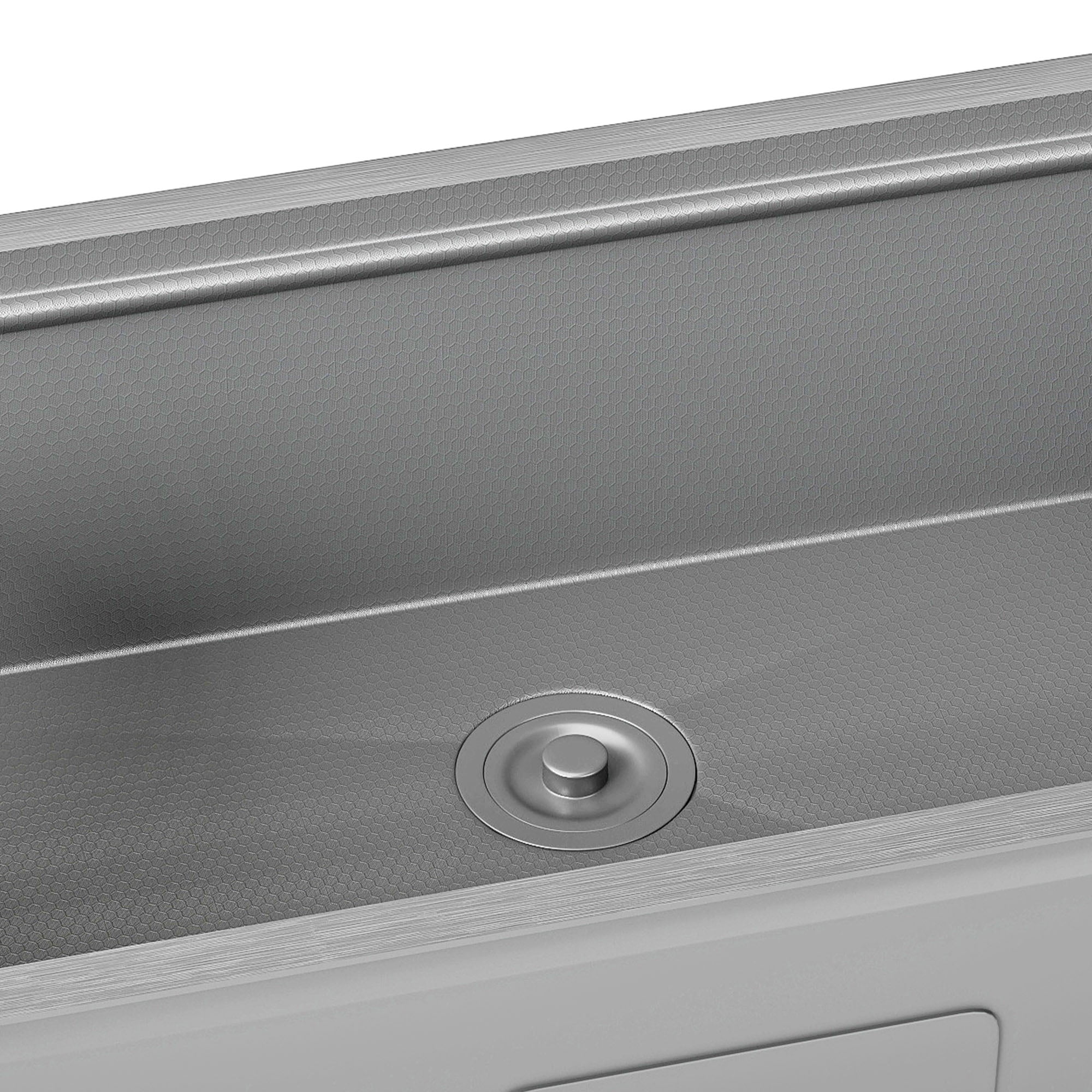 Uforic 32" Undermount Kitchen Sink Workstation, 304 Stainless Steel, Single Bowl, Honeycomb, Silver