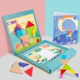thumbnail image 2 of Jindong Wooden Puzzle Geometric Tangram Brain Teasers 3D IQ Game Colorful Shape Pattern Montessori STEM Educational Toys Gift Challenges for All Ages, 2 of 9