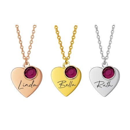 Name Necklace for Women Custom Amethyst Necklace February Birthstone Jewelry for Mom Personalized Gifts for Her- Birthday Gifts for Women, Birth Stone Jewelry