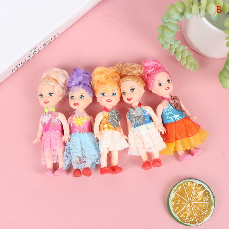 MageCrux 3/5 Pcs/Set Children'S Cute Colour Doll 3.5 Inch Doll Toy