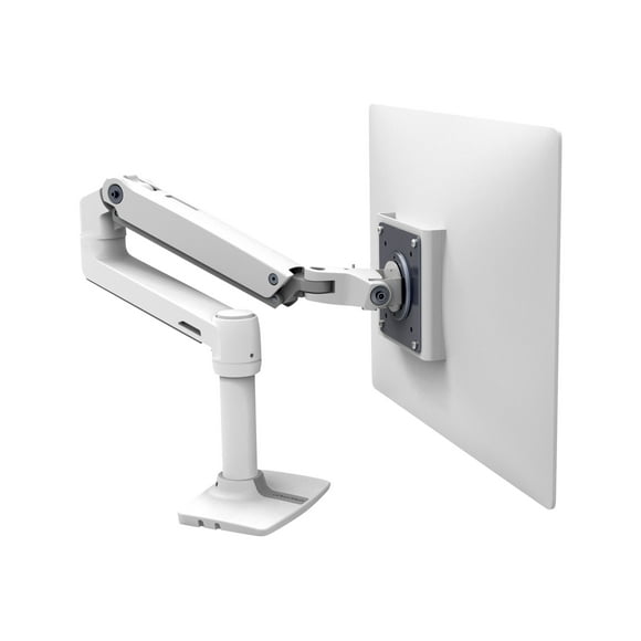 Ergotron LX - Mounting kit (articulating arm, desk clamp mount, pole, extension bracket) - for LCD display - aluminum, steel - white - screen size: up to 34" - desktop