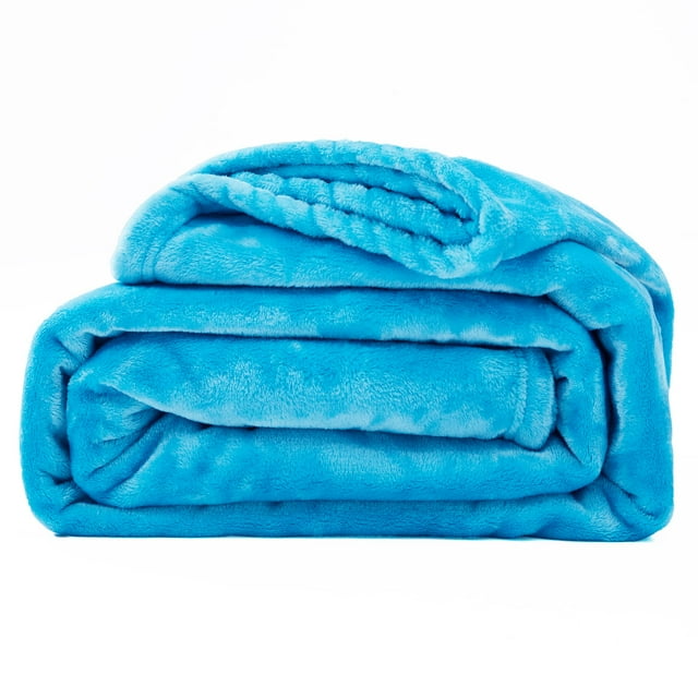 Deconovo Manta polar, suave y ligera, color verde azulado, 127 cm de ancho x 152 cm de largo, acogedora y de felpa, ideal para cama, sofá, sofá, viajes y camping.
