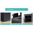 thumbnail image 4 of Housse en Cuir PU Carrée 3 Compartiments Support Télécommande Organisateur de Bureau (Noir Tissé), 4 of 8