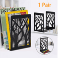 thumbnail image 3 of Book Ends 1 Pair, Tree Design Modern Metal Bookends for Shelves, Heavy Duty Metal Book Stopper for Home Office, Black(2 Pack), 3 of 8