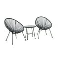thumbnail image 3 of DUKAP Sassio 3 Piece Conversation Patio Set in Gray, 3 of 5
