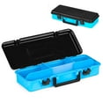 thumbnail image 2 of 4 Compartments Fishing Box Lure Case with Folding Handle Portable Fishing Storage Bucket Waterproof Fishing Bait Reel Box Fishing Tool Case Bait Container, 2 of 8