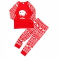 thumbnail image 4 of Christmas Family Pajamas Matching Family Christmas PJs Sets Red Elk Tree Printed Top Sleepwear, 4 of 7