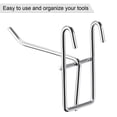 thumbnail image 3 of Uxcell 2.4 Inch Store Garage Storage Grid Wall Display Hooks Silver, 4 Count, 3 of 5
