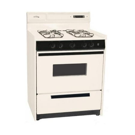 Summit SNM2307CKW: Deluxe bisque gas range in 30