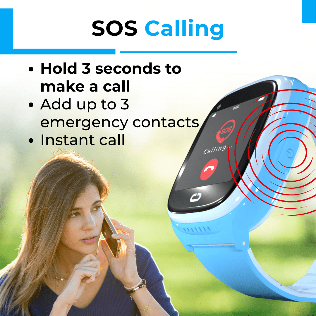 EmojiKidz Kids Smartwatch with GPS, Parental Controls, Calls & Texts, SOS, Smart Watch for Kids, Blocked Unknown Callers, (Blue)