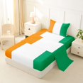 thumbnail image 2 of Manfei Flag Of Ivory Coast Twin Sheets,Orange White Green Bedding,3-Piece,1 Fitted Sheet and 1 Pillowcase, 2 of 6