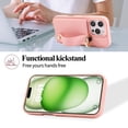 thumbnail image 2 of TECH CIRCLE for iPhone 15 Pro Wallet Case with Card Holder, Lanyard Wrist Strap Loop Holder Kickstand RFID Blocking Finger Grip Ring PU Leather Shockproof Cover for iPhone 15 Pro 6.1",Pink, 2 of 8
