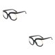 thumbnail image 3 of Sonducket Gafas cuadradas de gran tamaño con estampado de leopardo, montura grande colorida, gafas sin receta, accesorios de viaje para el Negro 2piezas, 3 of 6
