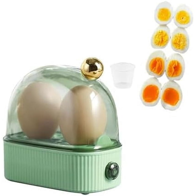 2024 new Electric Hard Boiled Egg Maker Steamer,Rapid Egg Cooker Electric 2 Eggs Capacity,Timing Electric Egg Cooker, Detachable Egg Boiler Maker for Kitchen Gadgets (green) green green