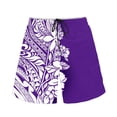 thumbnail image 3 of Binienty Men's Board Shorts Beach Shorts With Purple Floral Design - Quick Dry for Summer Surfing and Beach Vacations, 3 of 10