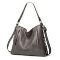 thumbnail image 1 of Hukapapa Bolso Tote para Mujer Bolsos de Hombro Bolsos Hobo de Moda Bolso Grande Gris, 1 of 5