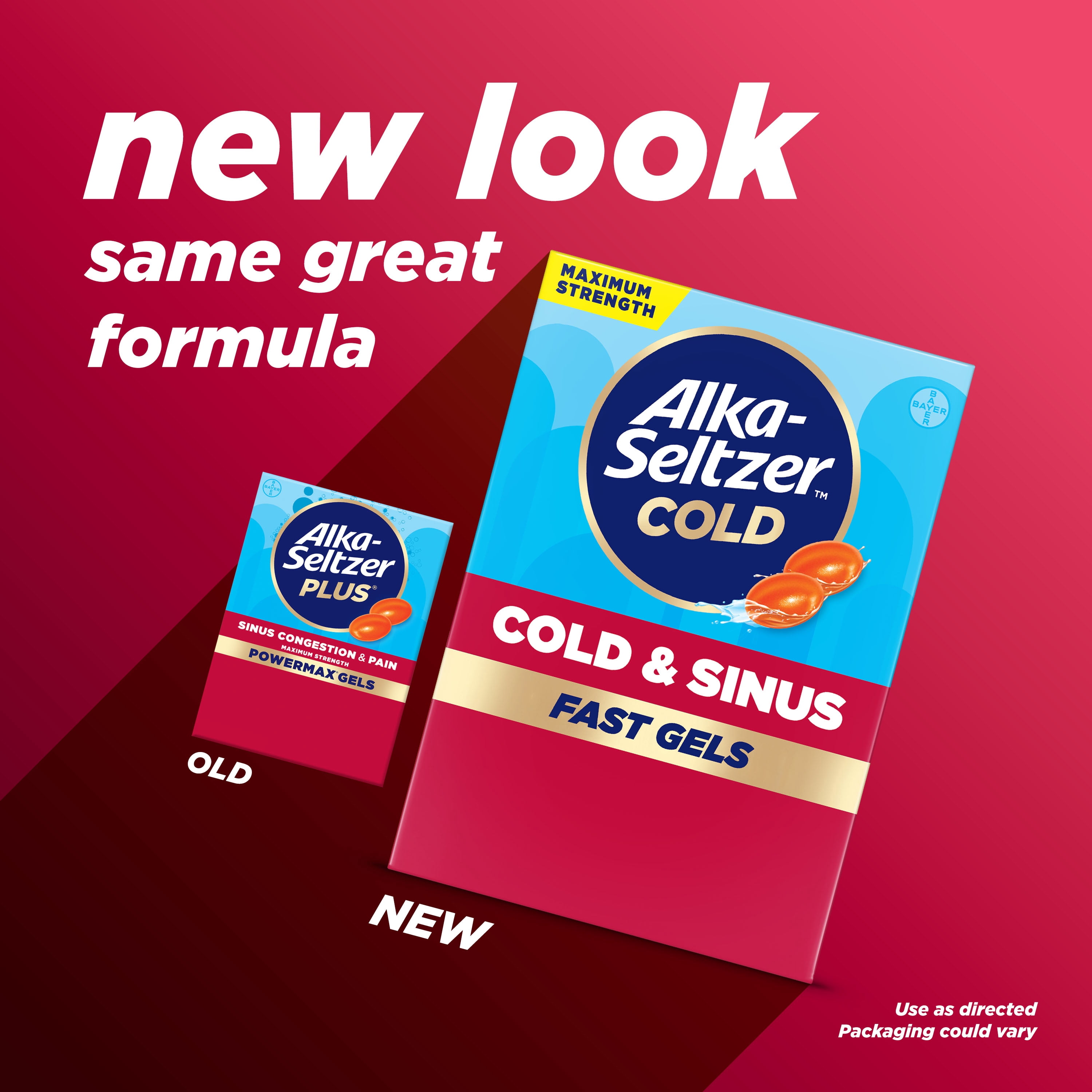 Alka-Seltzer Cold, Cold & Sinus Max Strength Fast Gels, 24