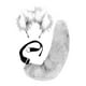 thumbnail image 5 of Diadema Macarena Zorro Cola Sintética Accesorio Disfraz Blanco Negro, 5 of 7