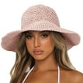 thumbnail image 4 of Women's sunvisor hat wide brim summer beach hat Women's foldable travel straw hat, 4 of 5