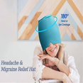 thumbnail image 4 of Gorro de hielo para dolor de cabeza, gorro para aliviar el dolor de migraña, terapia de frío caliente, sombrero negro/rosa/azul (opcional), 4 of 5
