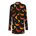 thumbnail image 4 of Enjoytime Cardigan for Women Halloween Printed Long Sleeved Cardigans V Neck Open Front Fashion Coat Tops, 4 of 6
